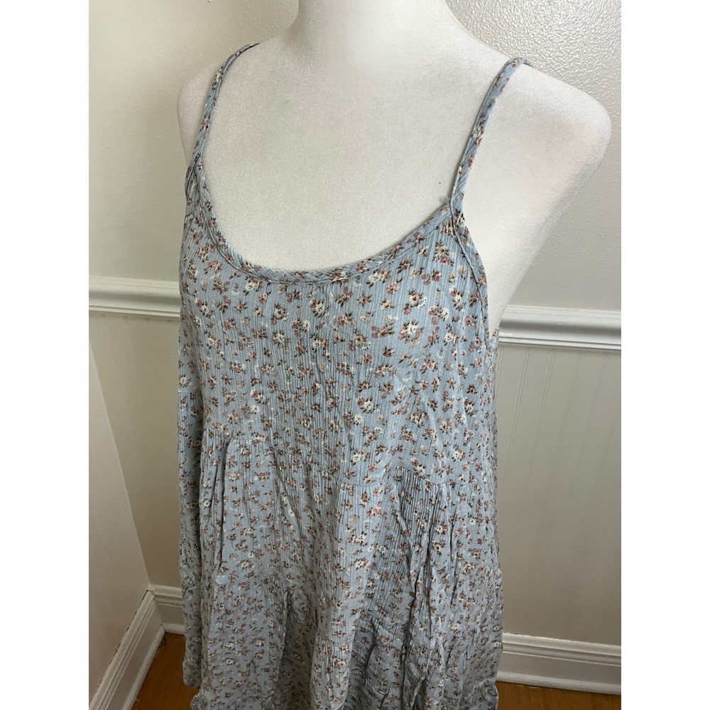Her Entire Name Says Grace Floral Print Mini Dress Blue Sleeveless Women Size M - Picture 5 of 8